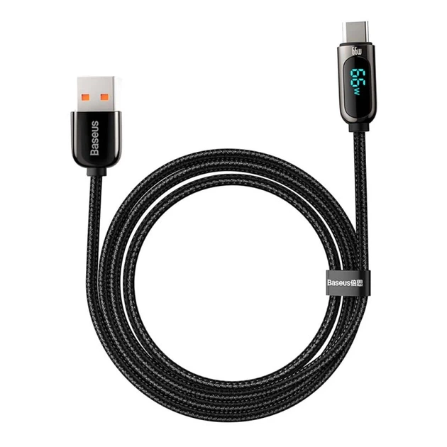 Кабель Baseus Display USB-A to USB-C 66W 1m Black (CASX020001) - изображение 6
