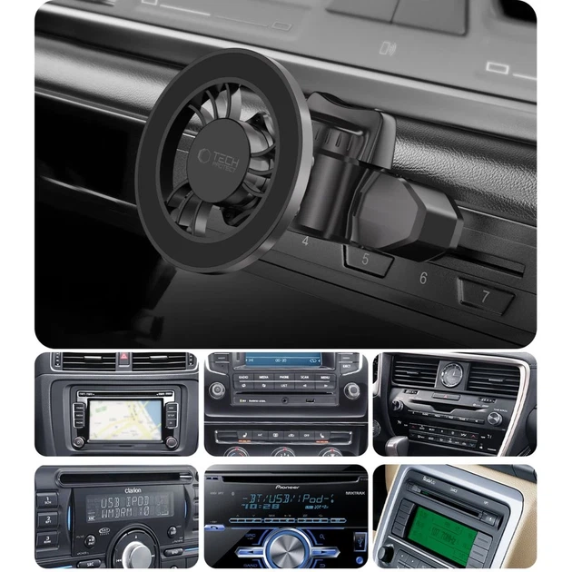 Автодержатель Tech-Protect N56 Magnetic CD & Vent Car Mount Black with MagSafe (5906302360956) - Фото 11 Автодержатель Tech-Protect N56 Magnetic CD & Vent Car Mount Black with MagSafe (5906302360956) - изображение 11
