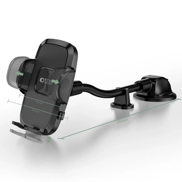 Автодержатель Tech-Protect V3 Universal Long Arm Windshield & Dashboard Car Mount Black (9490713928219) - изображение 4
