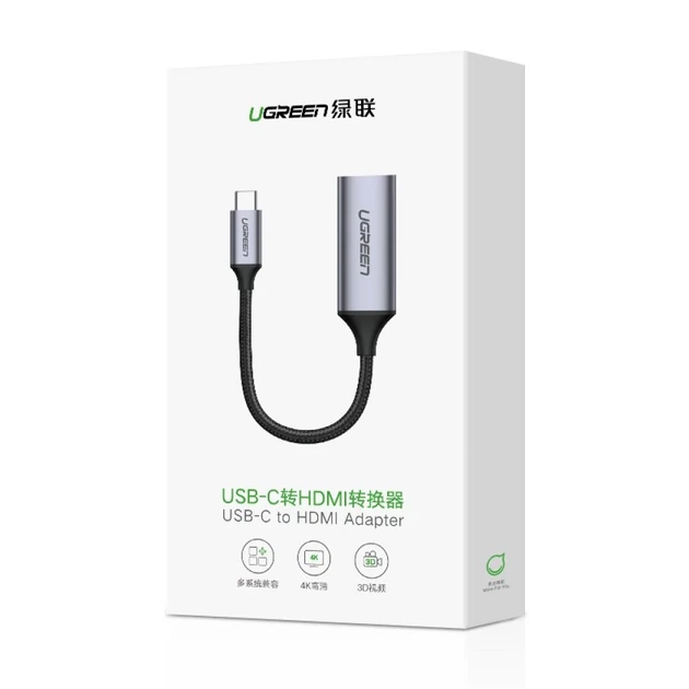 Адаптер Ugreen USB Type-C to HDMI 2.0 Adapter 4K 60 Hz Thunderbolt 3 for MacBook/PC Gray (UGR330GRY) - зображення 13