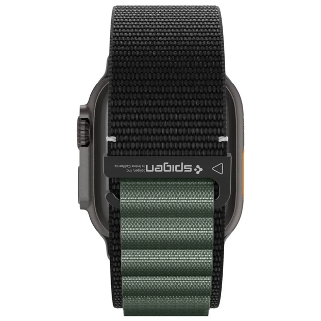 Remień Spigen WBF1 do Apple Watch 49 46 45 44 mm Black Green (8800283313574) - Zdjęcie 4 Remień Spigen WBF1 do Apple Watch 49 46 45 44 mm Black Green (8800283313574) - obraz 4