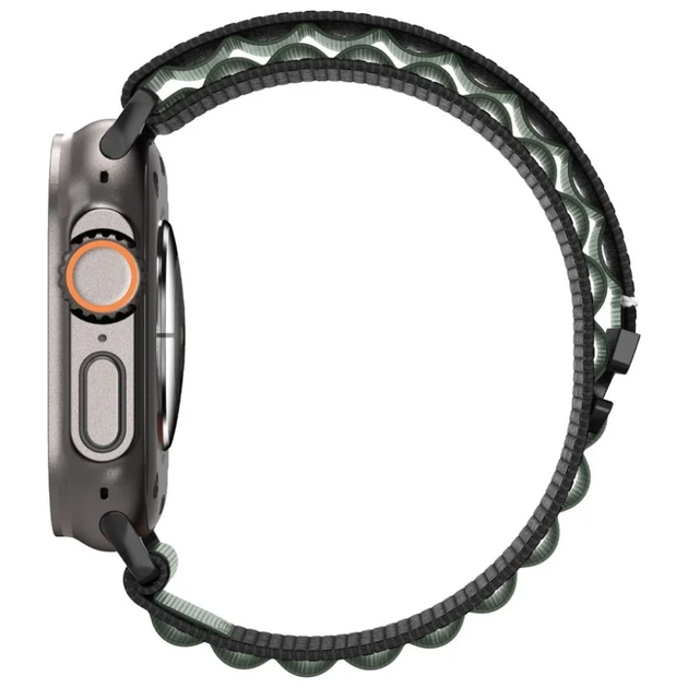 Remień Spigen WBF1 do Apple Watch 49 46 45 44 mm Black Green (8800283313574) - Zdjęcie 5 Remień Spigen WBF1 do Apple Watch 49 46 45 44 mm Black Green (8800283313574) - obraz 5