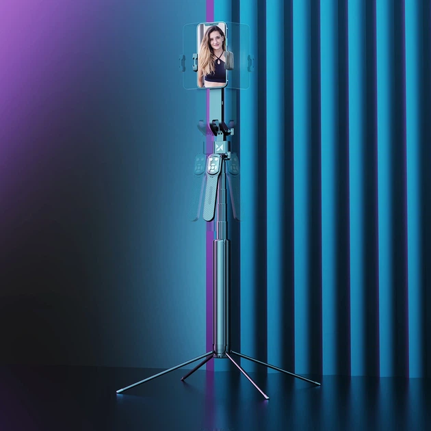 Універсальний штатив Wozinsky Selfie Stick with Tripod Function with AI Auto Face Tracking Black (WST-360YS) - Фото 6 Універсальний штатив Wozinsky Selfie Stick with Tripod Function with AI Auto Face Tracking Black (WST-360YS) - зображення 6
