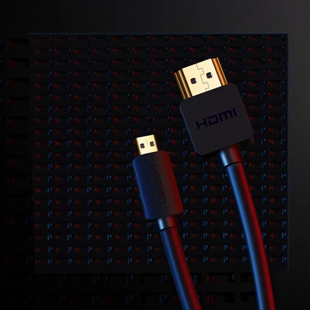 Кабель Ugreen HDMI to micro HDMI 19pin 2.0v 4K 60Hz 30AWG 1.5m Black (UGR568) - Фото 13 Кабель Ugreen HDMI to micro HDMI 19pin 2.0v 4K 60Hz 30AWG 1.5m Black (UGR568) - зображення 13