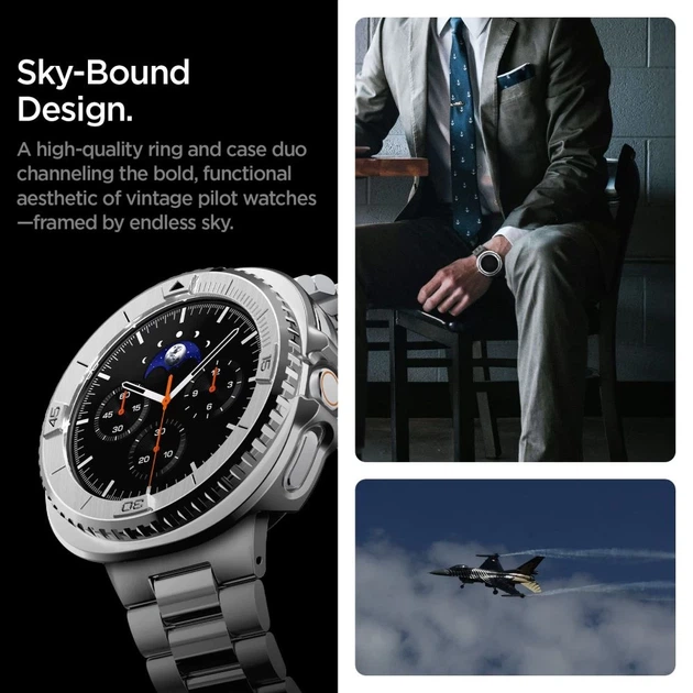 Чохол Spigen Bezel Tune Pro Pilot для Samsung Galaxy Watch 8 Classic 46 mm Silver (ACS10017) - зображення 14