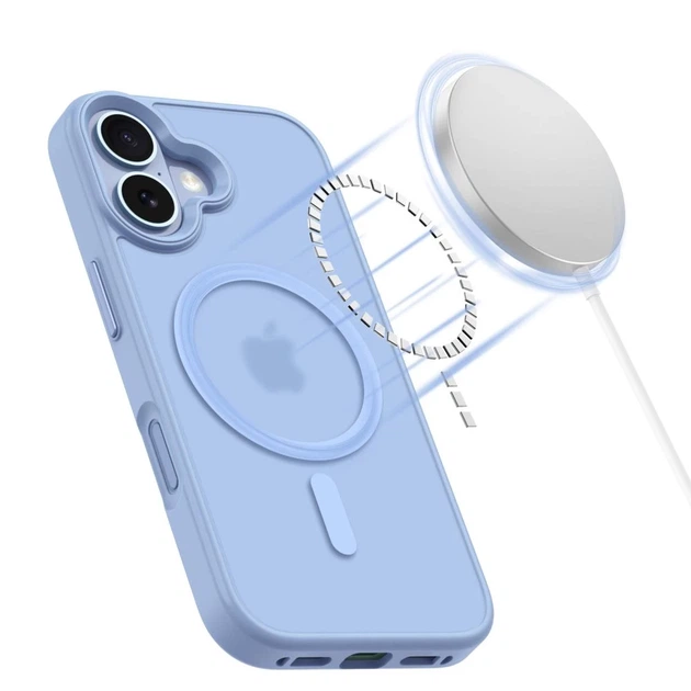 Чехол Tech-Protect MagMat для iPhone 17 Matte Mist Blue with MagSafe (5906302334124) - изображение 4