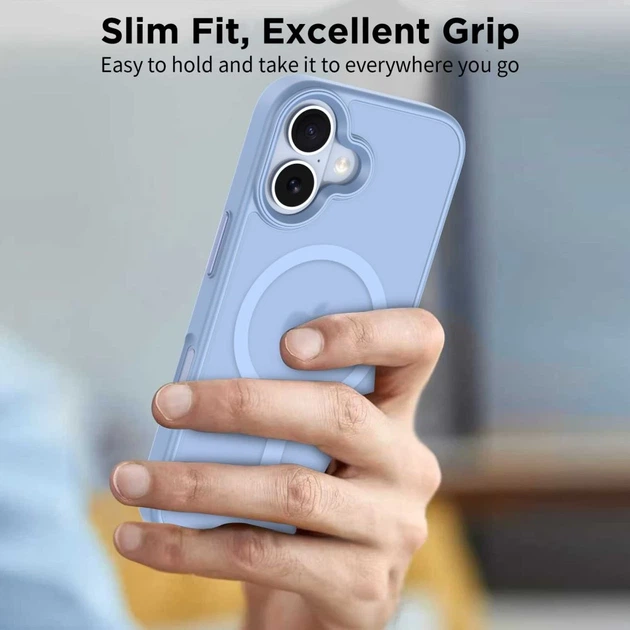 Чехол Tech-Protect MagMat для iPhone 17 Matte Mist Blue with MagSafe (5906302334124) - изображение 6