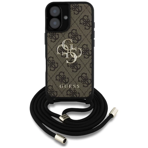Чохол Guess 4G Big Logo Cord Strap Crossbody для iPhone 16 Brown (GUHCP16SP4GMGCRW) - зображення 2