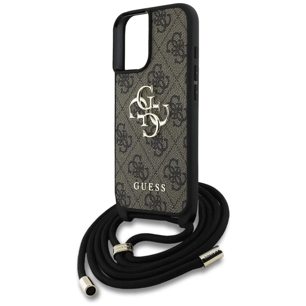 Чохол Guess 4G Big Logo Cord Strap Crossbody для iPhone 16 Brown (GUHCP16SP4GMGCRW) - зображення 5