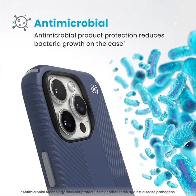Чехол Speck Presidio2 Grip ClickLock для iPhone 16 Pro Coastal Blue Dust Grey with MagSafe (150701-3206) - изображение 5
