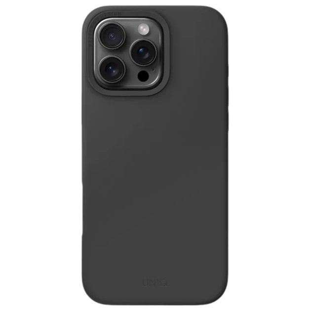 Чохол UNIQ Lino Hue для iPhone 16 Pro Max Charcoal Grey with MagSafe (UNIQ-IP6.9P(2024)-LINOHMGRY) - зображення 2