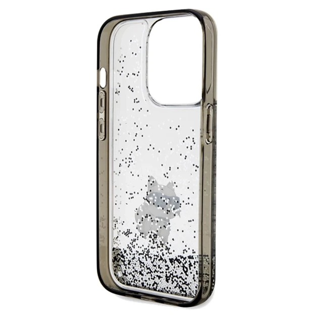Чохол Karl Lagerfeld Liquid Glitter Choupette для iPhone 14 Pro Transparent (KLHCP14LLKCNSK) - зображення 7