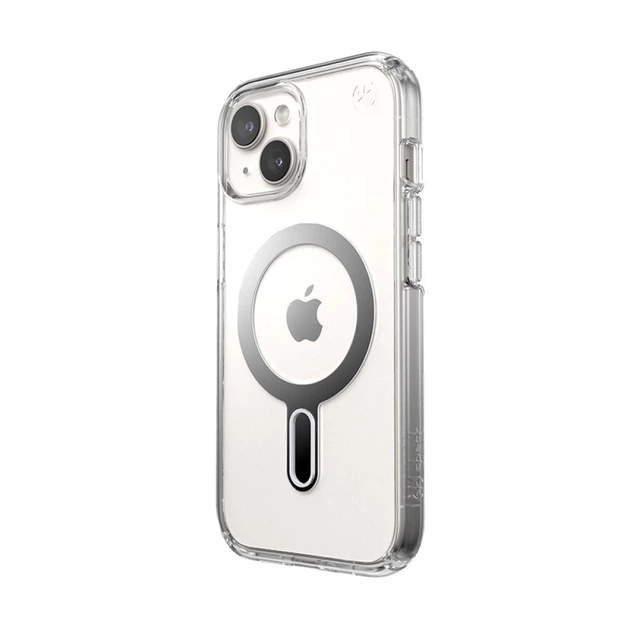Чехол Speck Presidio Perfect-Clear ClickLock для iPhone 15 | 14 | 13 Clear Chrome with MagSafe (150441-3199) - Фото 7 Чехол Speck Presidio Perfect-Clear ClickLock для iPhone 15 | 14 | 13 Clear Chrome with MagSafe (150441-3199) - изображение 7
