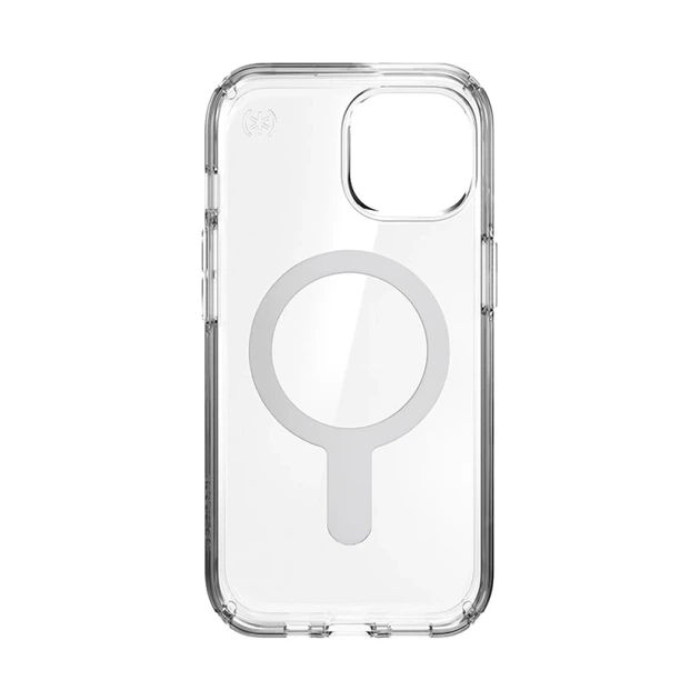 Чехол Speck Presidio Perfect-Clear ClickLock для iPhone 15 | 14 | 13 Clear Chrome with MagSafe (150441-3199) - Фото 9 Чехол Speck Presidio Perfect-Clear ClickLock для iPhone 15 | 14 | 13 Clear Chrome with MagSafe (150441-3199) - изображение 9