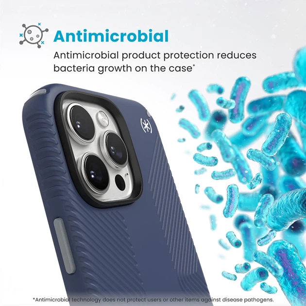 Чехол Speck Presidio2 Grip ClickLock для iPhone 16 Pro Max Coastal Blue Dust Grey with MagSafe (150725-3206) - изображение 5