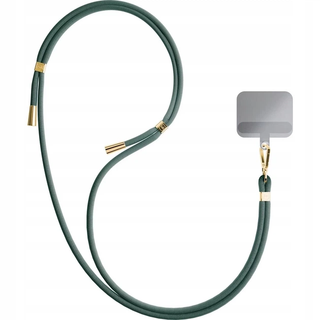 Универсальный шнурок 3mk EasyClip Dark Green with Gold Metal (5903108568623) - изображение 2