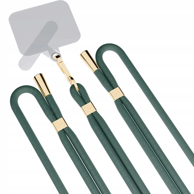 Универсальный шнурок 3mk EasyClip Dark Green with Gold Metal (5903108568623) - изображение 3