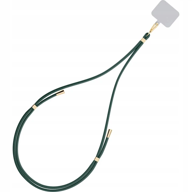 Универсальный шнурок 3mk EasyClip Dark Green with Gold Metal (5903108568623) - изображение 6