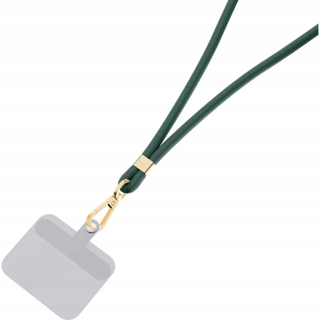 Универсальный шнурок 3mk EasyClip Dark Green with Gold Metal (5903108568623) - изображение 8