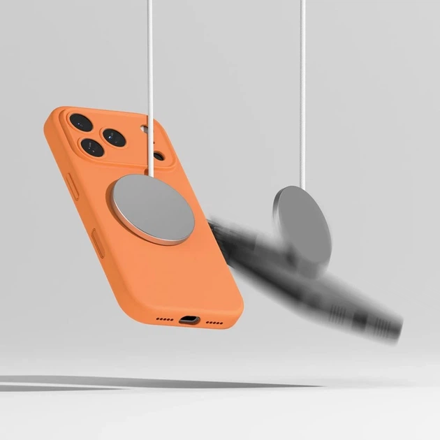 Чехол Ringke Silicone Magnetic для iPhone 17 Pro Max Tangerine with MagSafe (8800328810464) - изображение 8