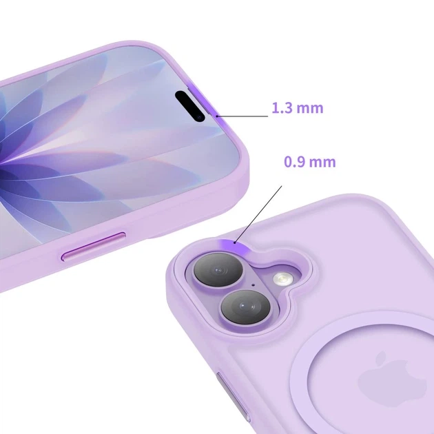 Чехол Tech-Protect MagMat для iPhone 17 Matte Lavender with MagSafe (5906302334117) - изображение 4