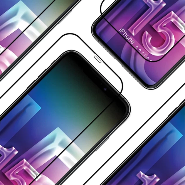 Чехол и защитное стекло 3mk Comfort Set 4in1 для iPhone 15 Pro Max Clear Black (5903108536622) - изображение 12