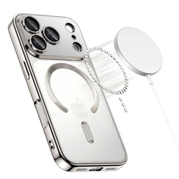 Чехол Tech-Protect MagFlex для iPhone 17 Pro Max Shiny Silver with MagSafe (5906302334605) - изображение 2
