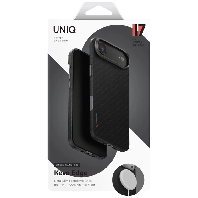 Чохол UNIQ Keva EDGE для iPhone 17 Air Black with MagSafe (UNIQ-IP6.6(2025)-KEVAEDMCBLK) - зображення 6