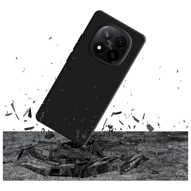 Чехол 3mk Silicone Case для Xiaomi Redmi Note 14 Pro Plus 5G Black (5903108639583) - изображение 3