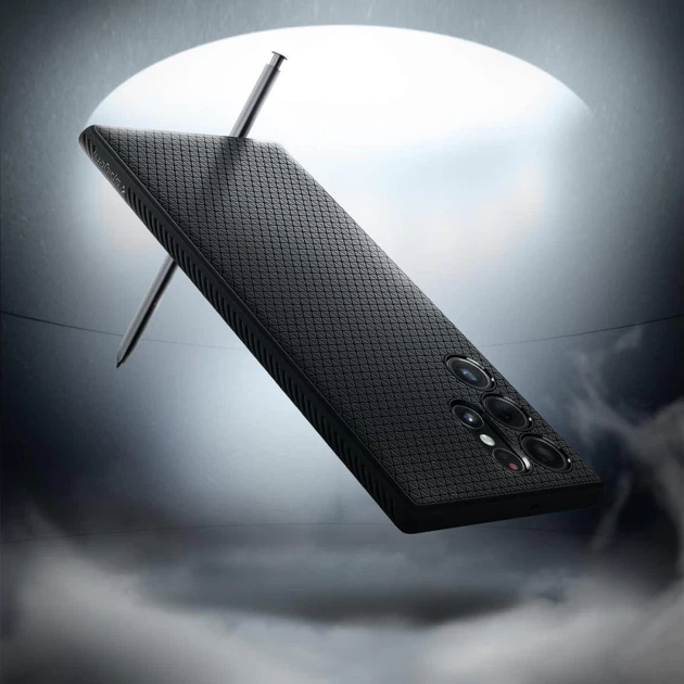 Чехол Spigen для Samsung Galaxy S22 Ultra Liquid Air Matte Black (ACS03915) - изображение 7
