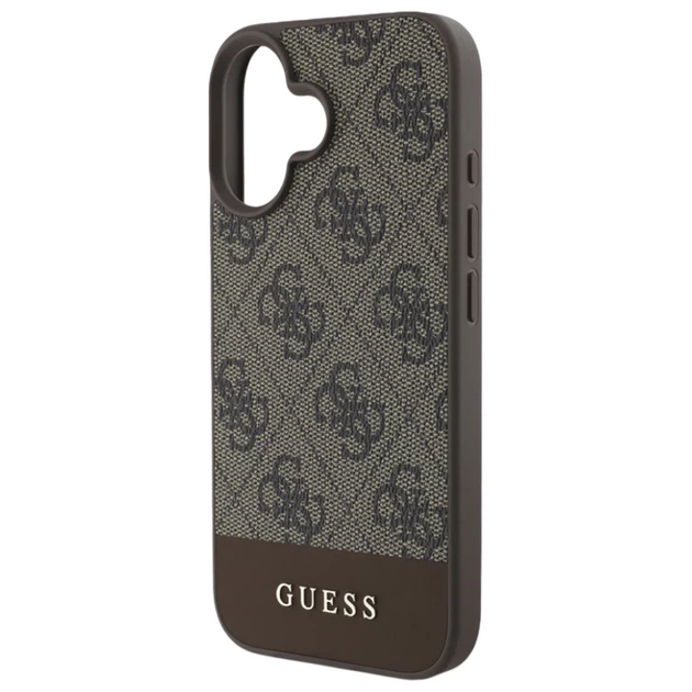 Чохол Guess 4G Stripe Collection для iPhone 16 Brown (GUHCP16SG4GLBR) - зображення 6
