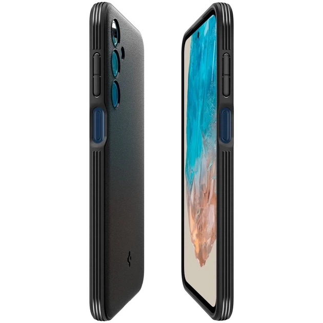 Чехол Spigen Essential SandBlast для Samsung Galaxy M35 (M356) Matte Black (ACS08263) - Фото 5 Чехол Spigen Essential SandBlast для Samsung Galaxy M35 (M356) Matte Black (ACS08263) - изображение 5