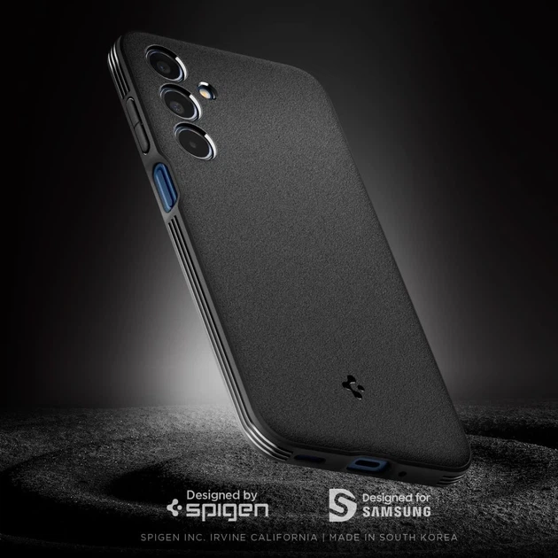Чехол Spigen Essential SandBlast для Samsung Galaxy M35 (M356) Matte Black (ACS08263) - Фото 7 Чехол Spigen Essential SandBlast для Samsung Galaxy M35 (M356) Matte Black (ACS08263) - изображение 7