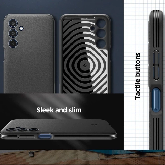 Чехол Spigen Essential SandBlast для Samsung Galaxy M35 (M356) Matte Black (ACS08263) - Фото 10 Чехол Spigen Essential SandBlast для Samsung Galaxy M35 (M356) Matte Black (ACS08263) - изображение 10