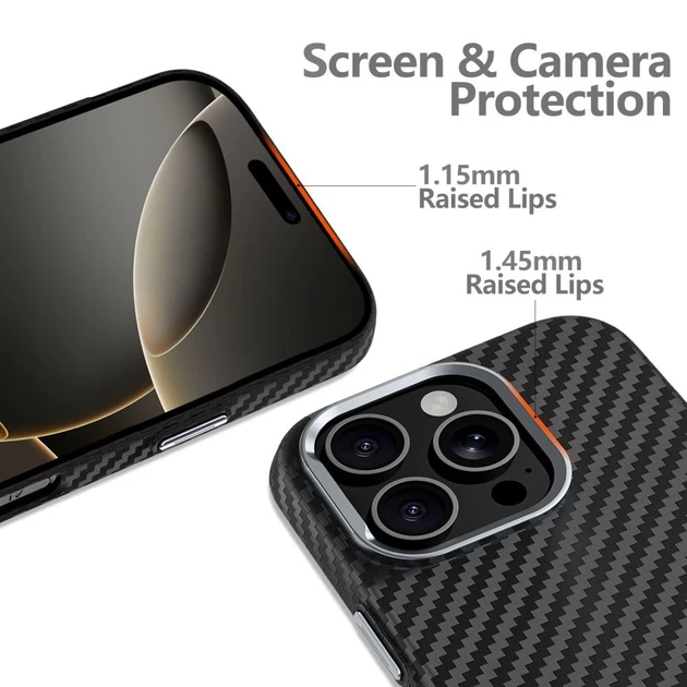 Чехол Tech-Protect Ion Carbon для Samsung Galaxy S25 Ultra (S938) Black Silver with MagSafe (5906302368372) - изображение 2