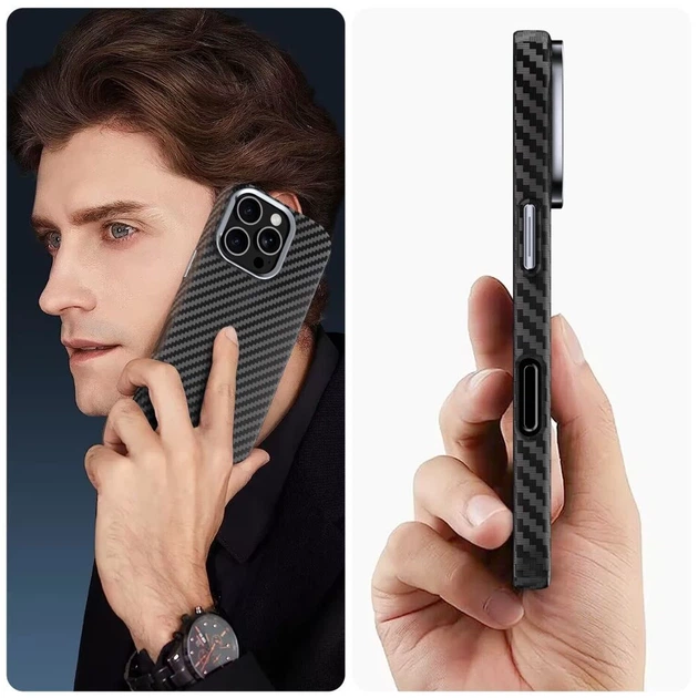 Чехол Tech-Protect Ion Carbon для Samsung Galaxy S25 Ultra (S938) Black Silver with MagSafe (5906302368372) - изображение 4