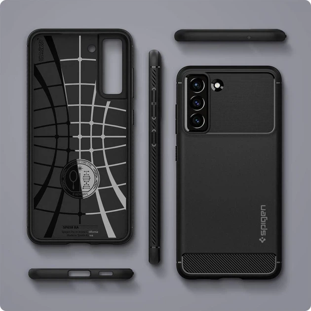 Чехол Spigen для Samsung Galaxy S21 FE Rugged Armor Matte Black (ACS03049) - изображение 11