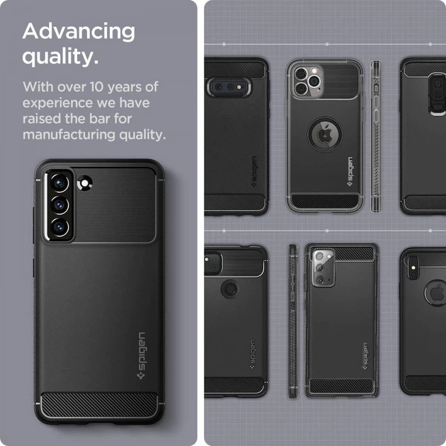 Чехол Spigen для Samsung Galaxy S21 FE Rugged Armor Matte Black (ACS03049) - изображение 14