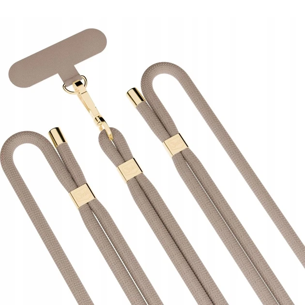 Универсальный шнурок 3mk EasyClip Elite Taupe with Gold Metal (5903108572606) - изображение 6