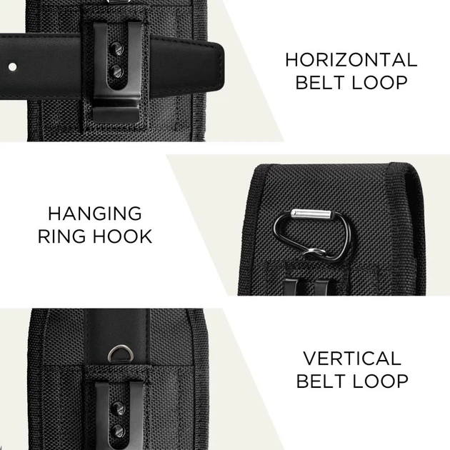 Универсальный чехол Tech-Protect Universal Phone Holster Pouch для телефону 5.8–6.8 inch Black (5906302332045) - изображение 3