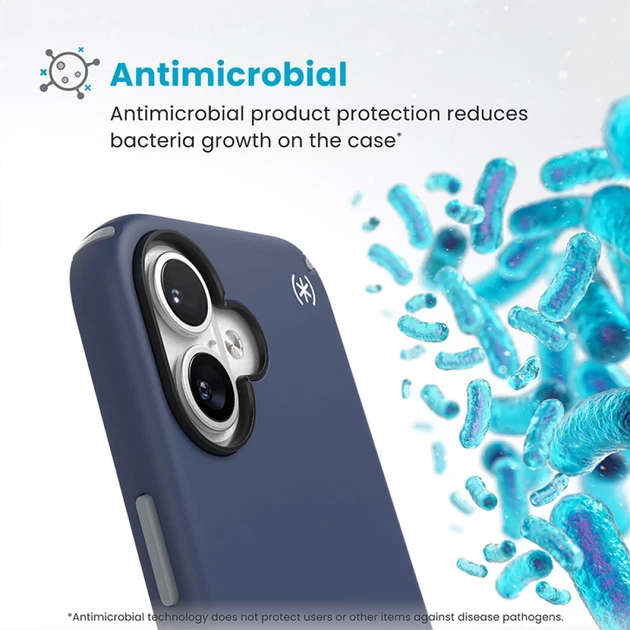 Чохол Speck Presidio2 Pro ClickLock для iPhone 16 Coastal Blue Dust Grey with MagSafe (150688-3206) - зображення 5