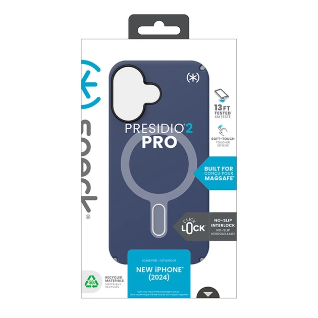 Чохол Speck Presidio2 Pro ClickLock для iPhone 16 Coastal Blue Dust Grey with MagSafe (150688-3206) - зображення 14