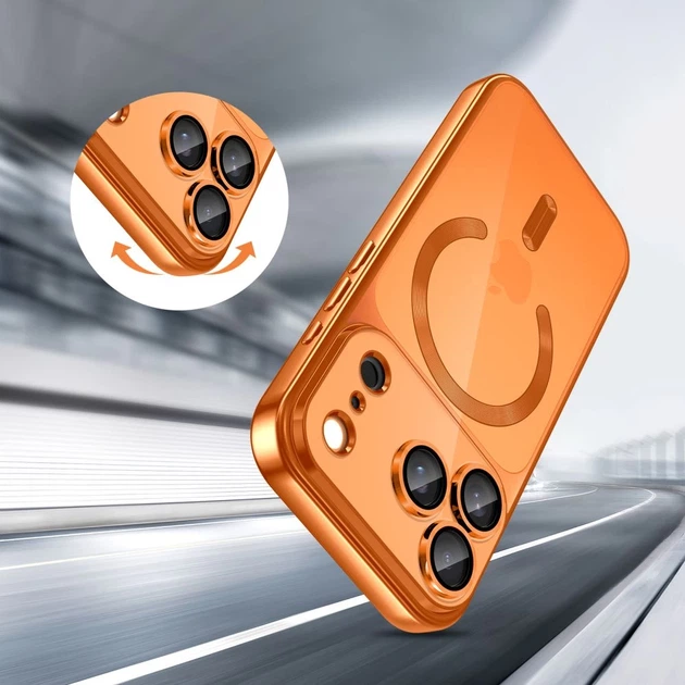 Чехол Tech-Protect MagFlex для iPhone 17 Pro Max Shiny Cosmic Orange with MagSafe (5906302334629) - изображение 4