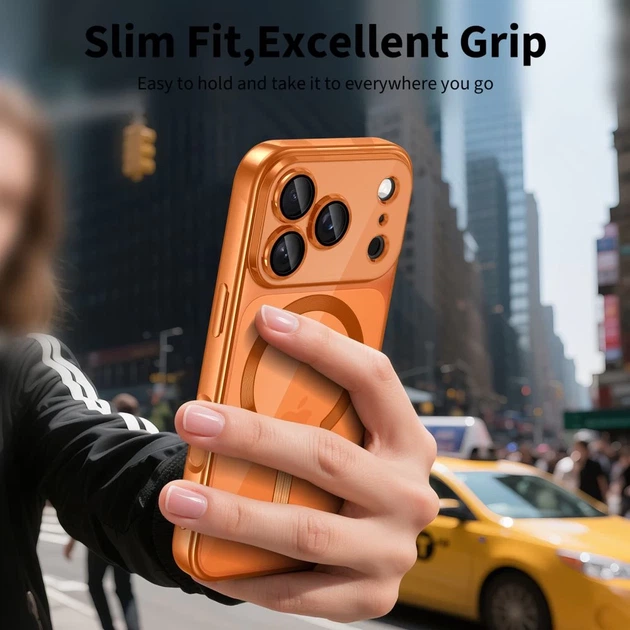 Чехол Tech-Protect MagFlex для iPhone 17 Pro Max Shiny Cosmic Orange with MagSafe (5906302334629) - изображение 5