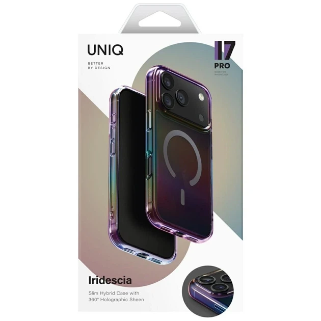 Чохол Uniq Iridescia для iPhone 17 Pro Midnight Quartz with MagSafe (UNIQ-IP6.3P(2025)-IRDMMQTZ) - Фото 6 Чохол Uniq Iridescia для iPhone 17 Pro Midnight Quartz with MagSafe (UNIQ-IP6.3P(2025)-IRDMMQTZ) - зображення 6