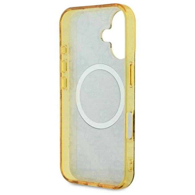 Чохол Guess IML Peony On 4G Background для iPhone 16 Brown with MagSafe (GUHMP16SH4PYEEW) - зображення 7