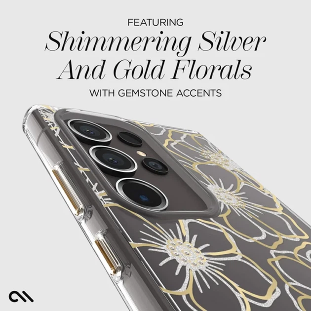 Чехол Case-Mate Floral Gems для Samsung Galaxy S24 Ultra (S928) Gold (CM053436) - Фото 9 Чехол Case-Mate Floral Gems для Samsung Galaxy S24 Ultra (S928) Gold (CM053436) - изображение 9