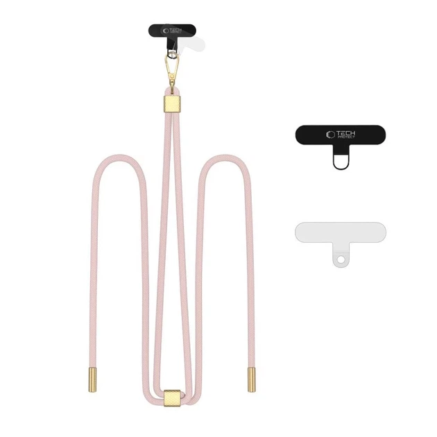Ремешок Tech-Protect C2S Rope Crossbody Strap Baby Pink Gold (5906302371228) - Фото 1 Ремешок Tech-Protect C2S Rope Crossbody Strap Baby Pink Gold (5906302371228) - изображение 1