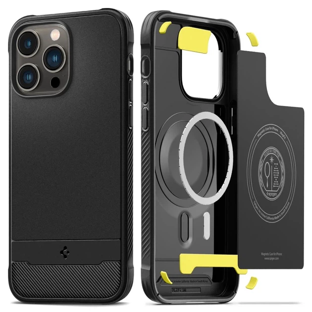 Чохол Spigen Rugged Armor для iPhone 14 Pro Max Matte Black with MagSafe (ACS04812) - зображення 2