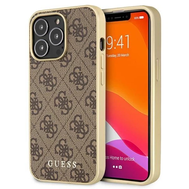 Чохол Guess 4G Collection для iPhone 13 Pro Brown with MagSafe Brown (GUHMP13LG4GB) - зображення 2